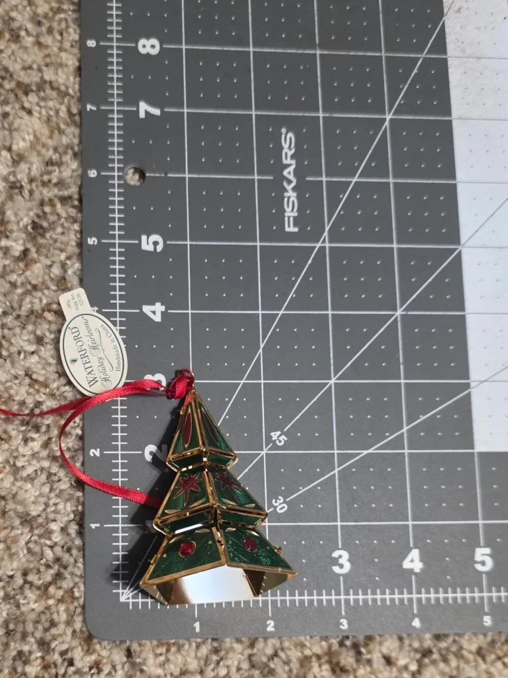 Waterford Holiday Heirlooms Green metal Christmas Tree Decorative Ornament